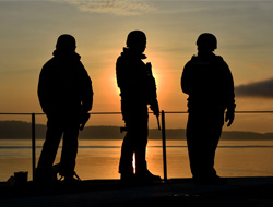 Silhouette of Soliders